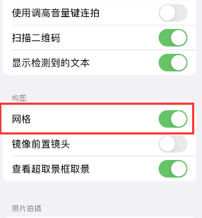 黑河苹果手机维修网点分享iPhone如何开启九宫格构图功能 