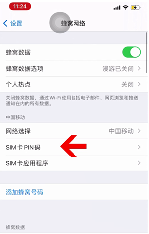 黑河苹果14维修网分享如何给iPhone14的SIM卡设置密码 