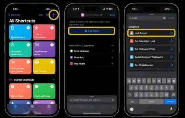 黑河苹果14锁屏维修店分享iPhone14升级iOS16.4后如何创建锁屏快捷方式 