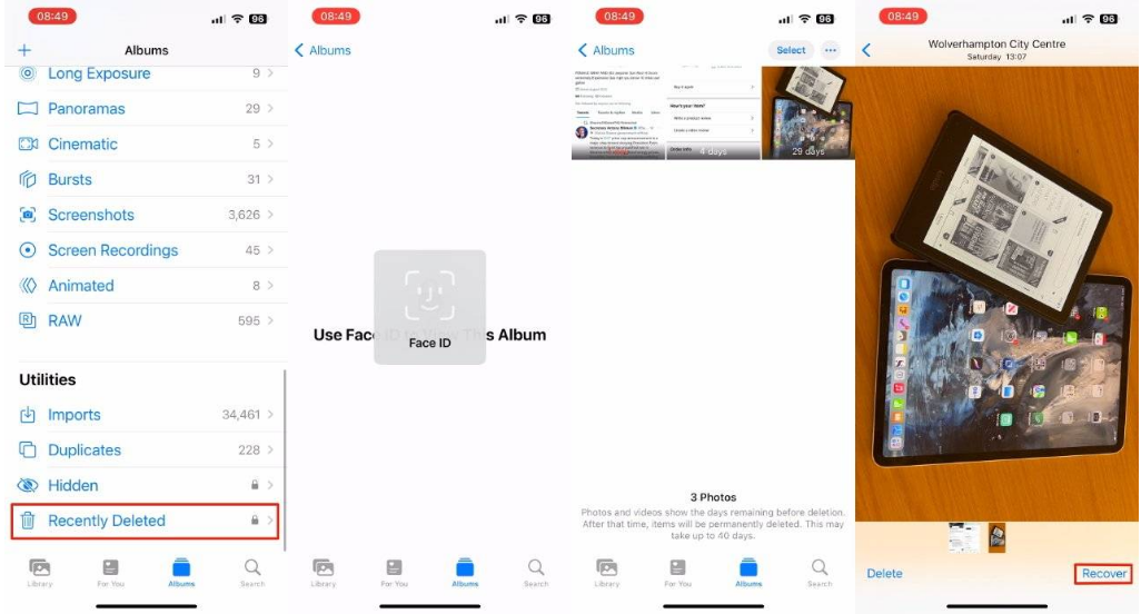 黑河苹果14维修分享 iPhone14 上恢复已删除的照片 