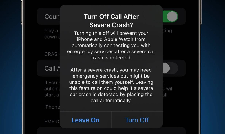 黑河苹果14维修分享 iPhone 14 和 Apple Watch 上关闭崩溃检测 